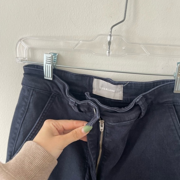 Everlane Navy Wide Leg Pants - Picture 3 of 4